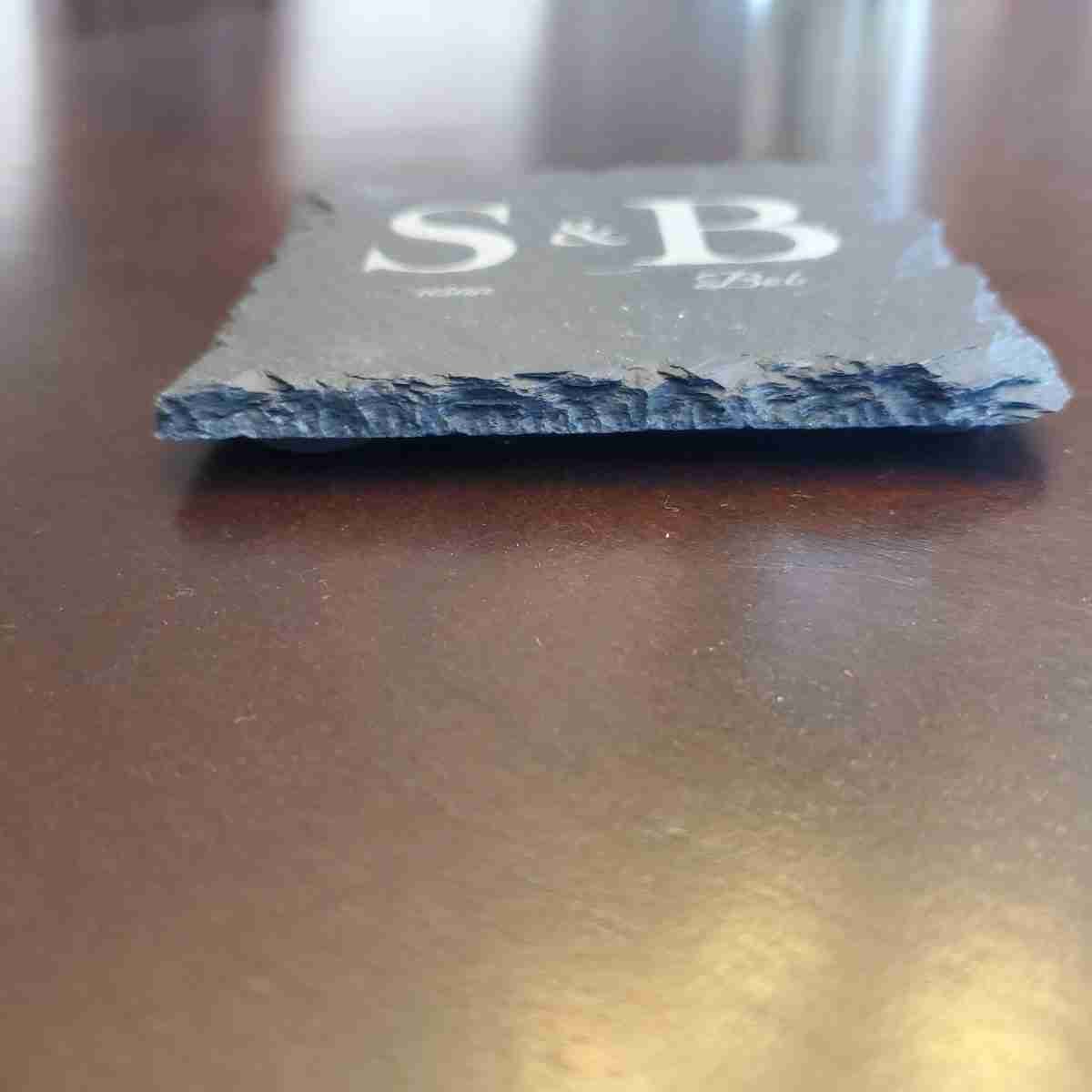 Personalized 4" x 4" Slate Square 4-Coaster Set - #001SLT - Image 12