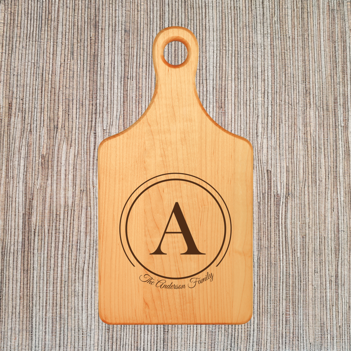 Personalized Paddle Style Cutting Boards with Handles - Image 3