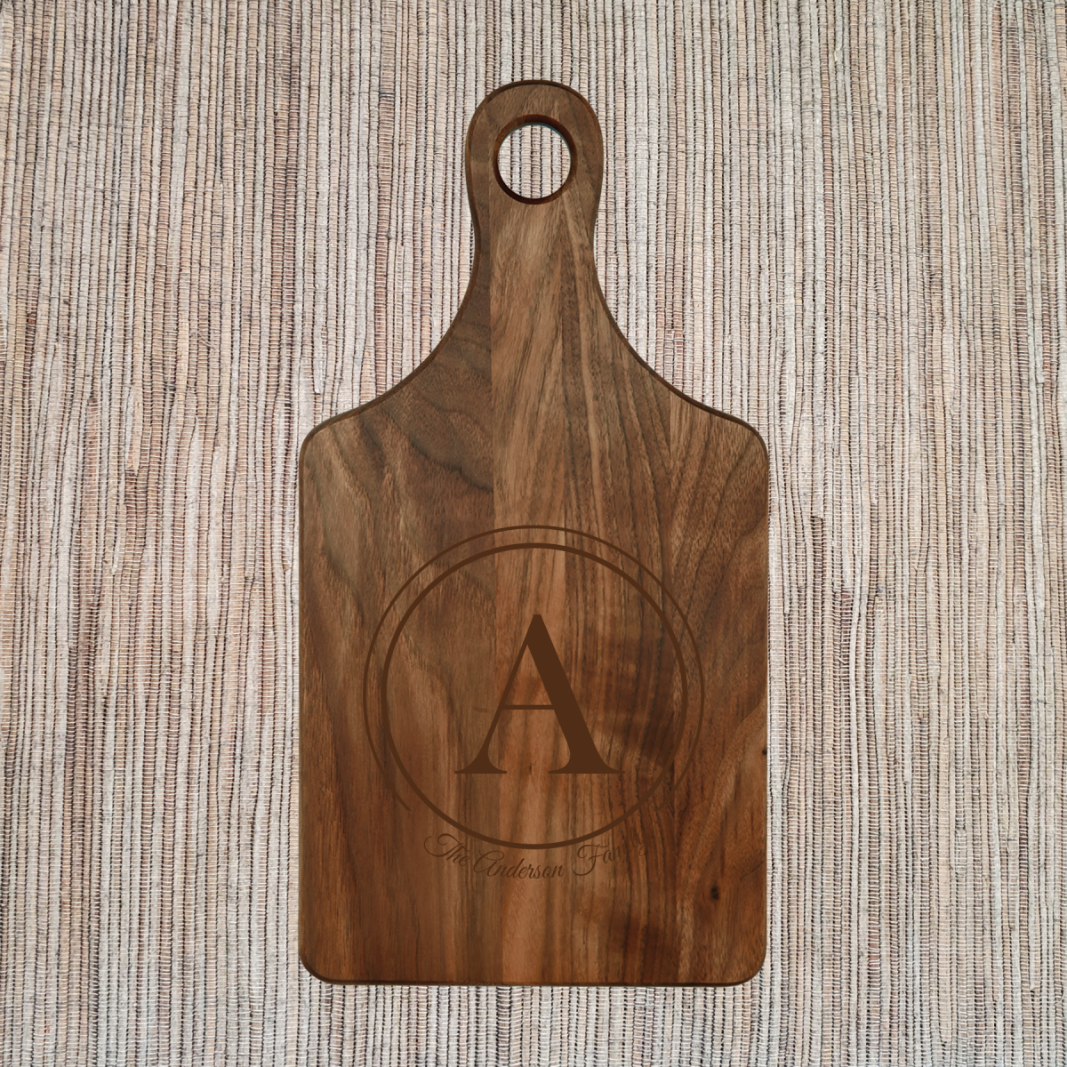 Personalized Paddle Style Cutting Boards with Handles - Image 4