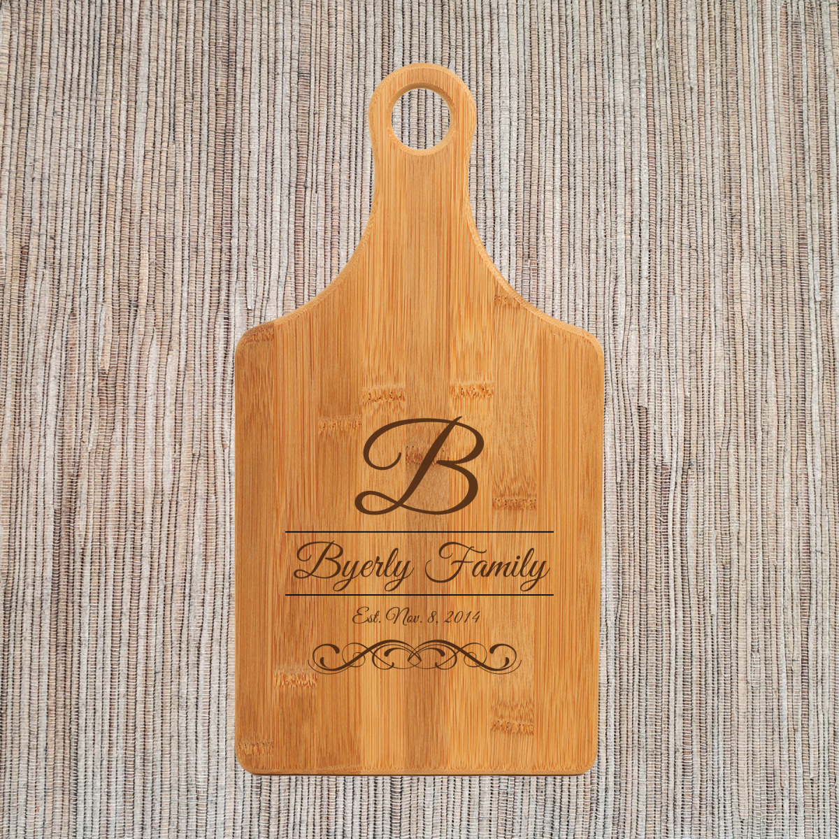Personalized Paddle Style Cutting Boards with Handles - Image 5