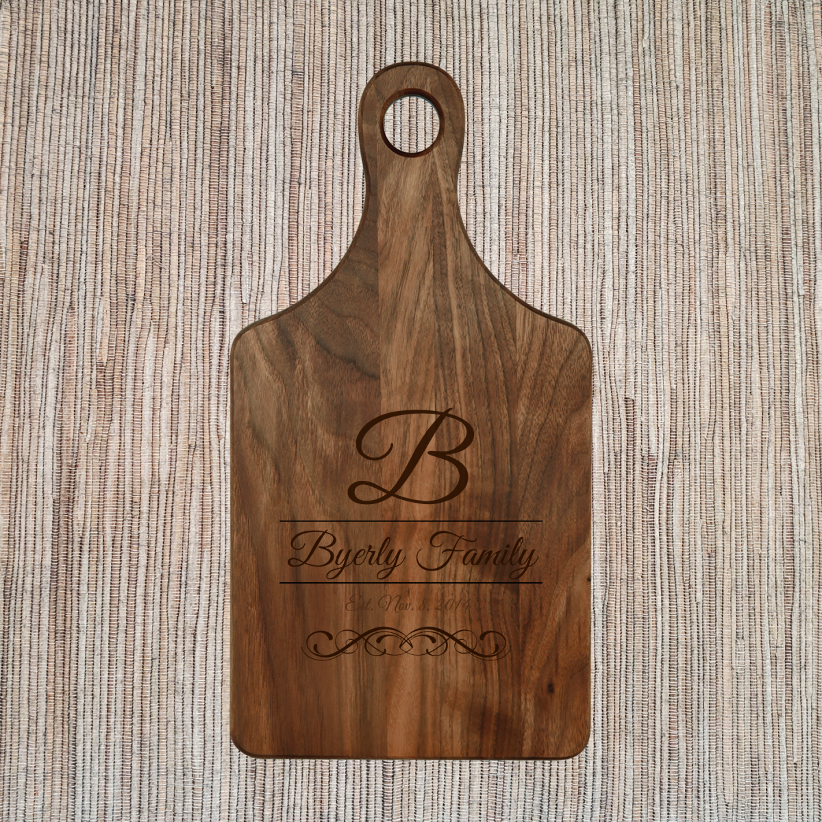 Personalized Paddle Style Cutting Boards with Handles - Image 7