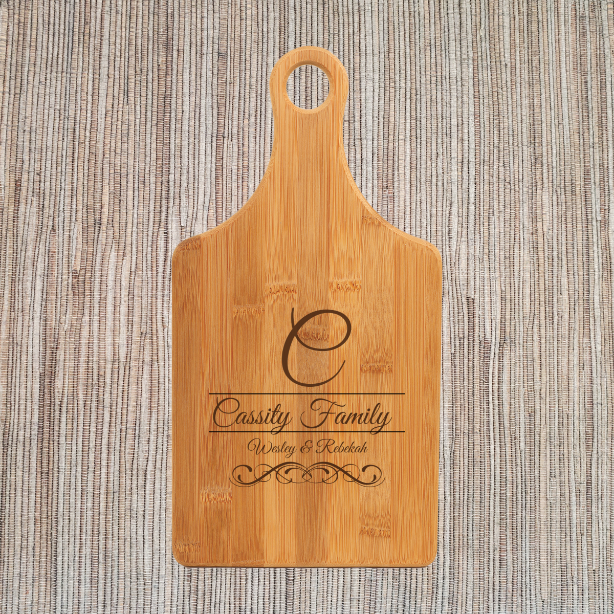 Personalized Paddle Style Cutting Boards with Handles - Image 8