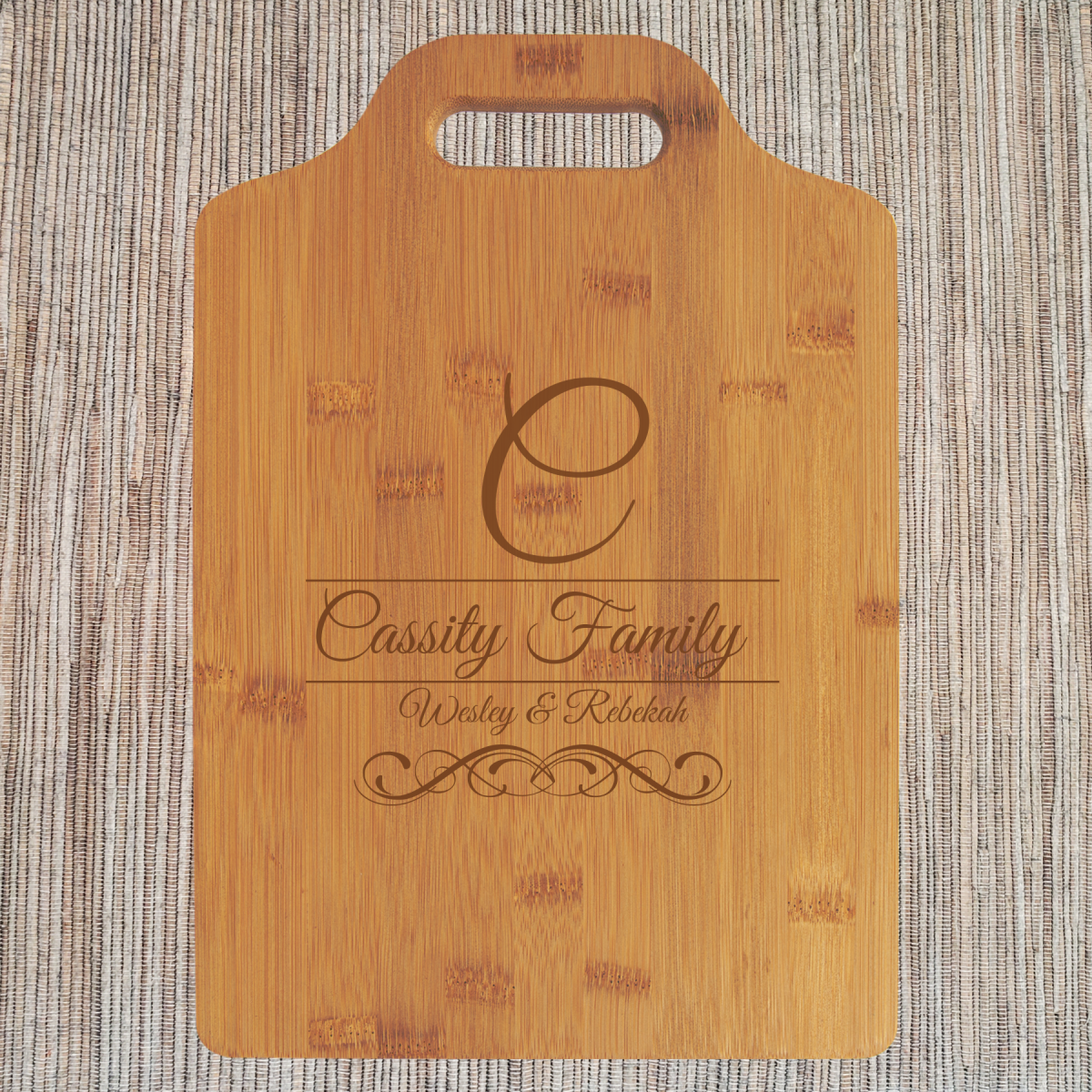 Personalized Bamboo Cutting Boards with Extended Handles - Image 2