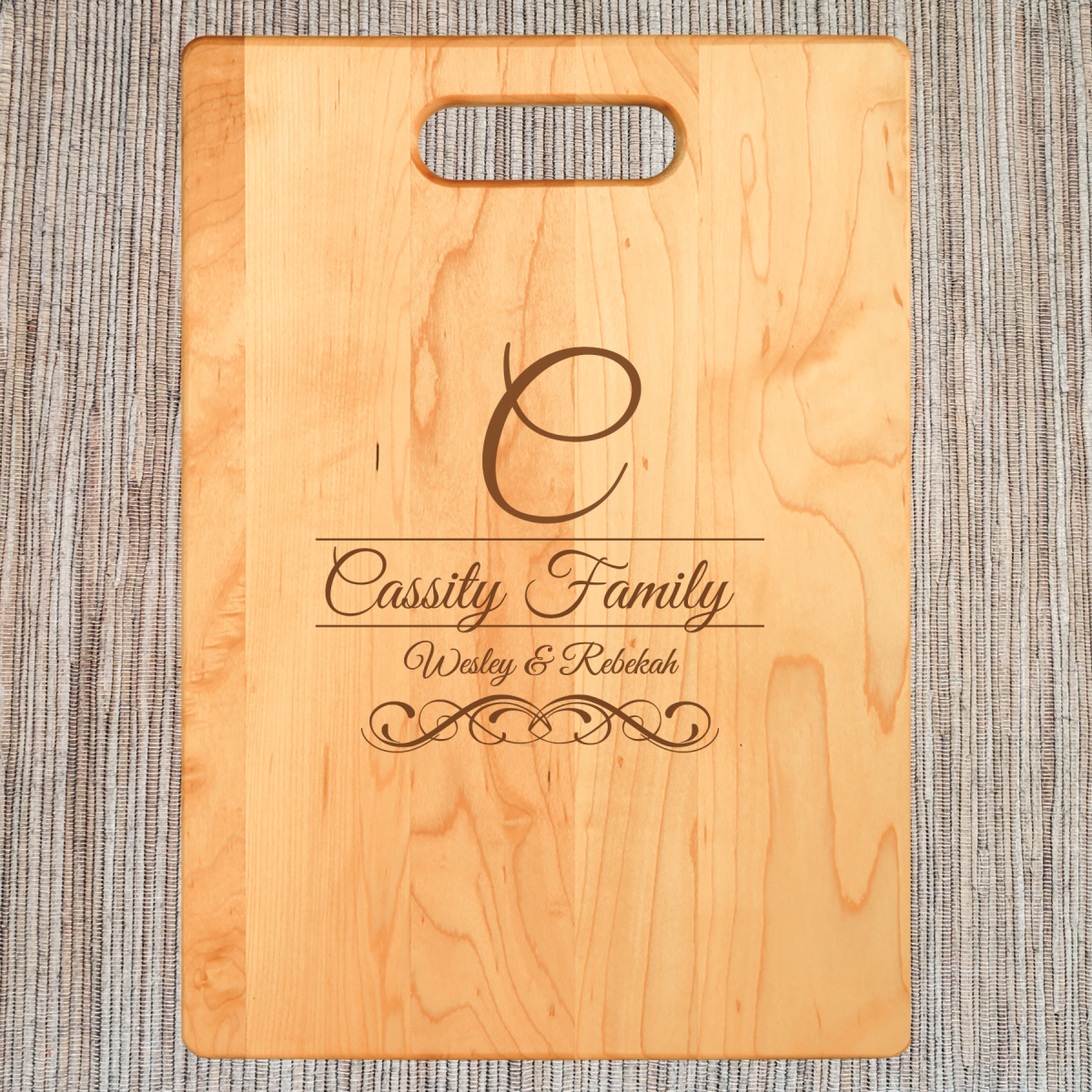 Personalized Maple Cutting Boards with Handles - Image 3