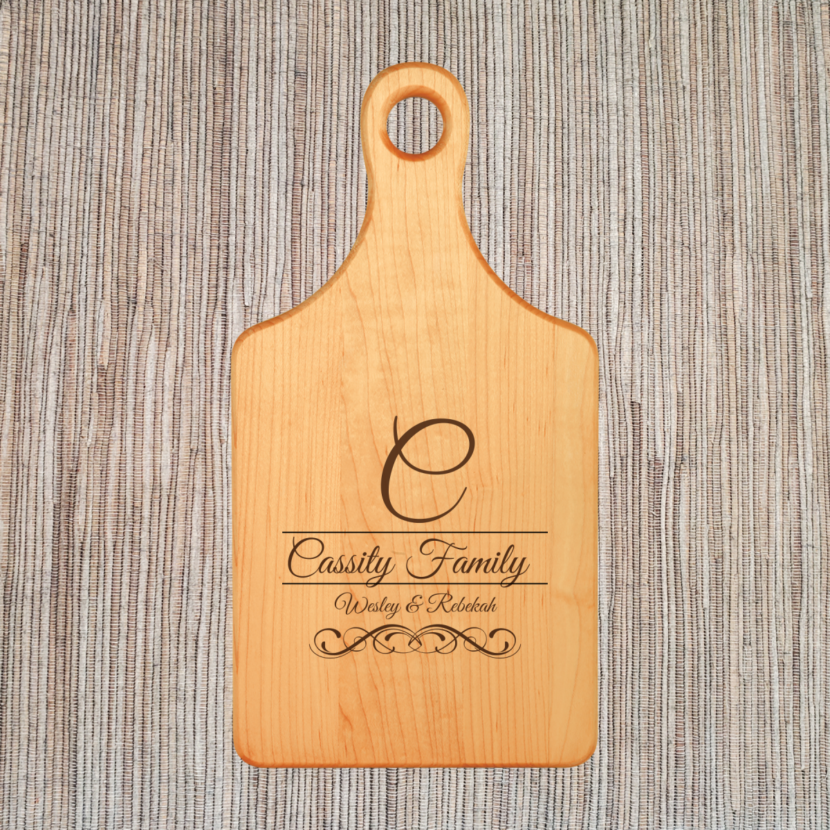 Personalized Paddle Style Cutting Boards with Handles - Image 9