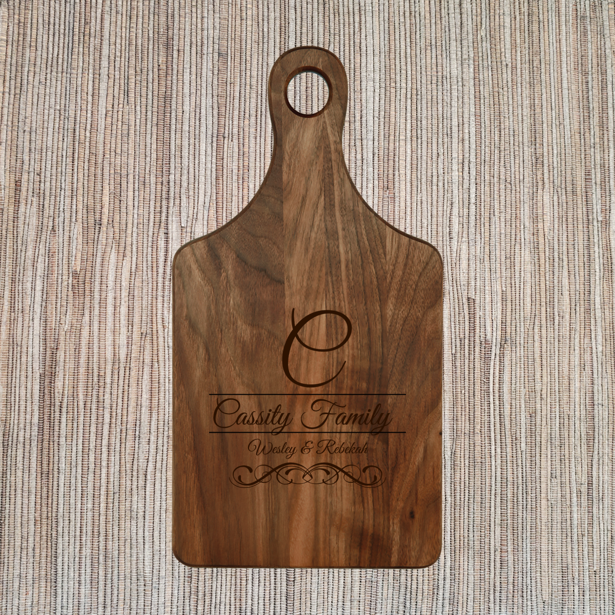 Personalized Paddle Style Cutting Boards with Handles - Image 10