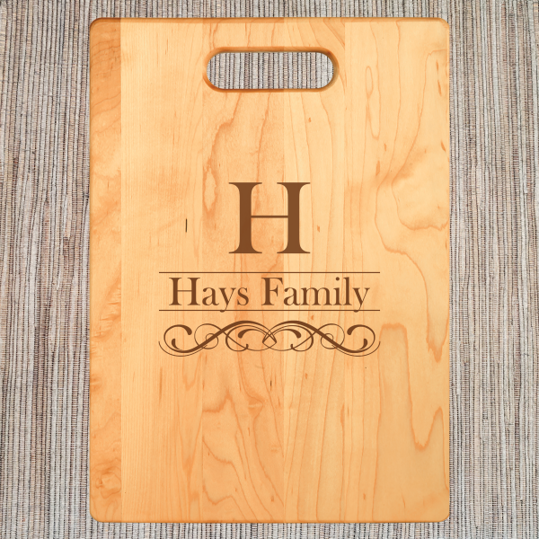 Alternative view of Personalized Maple Cutting Boards with Handles
