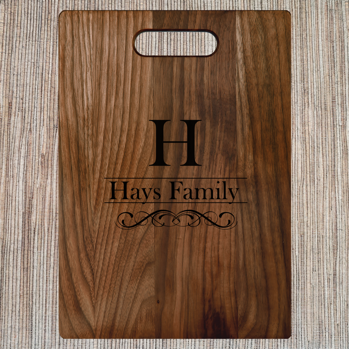 Personalized Walnut Cutting Boards with Handles - Image 6
