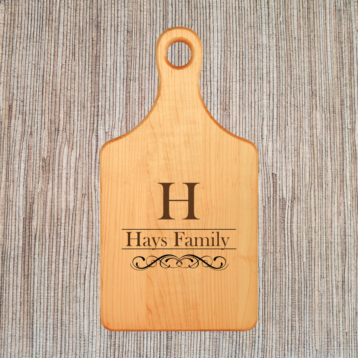 Personalized Paddle Style Cutting Boards with Handles - Image 15