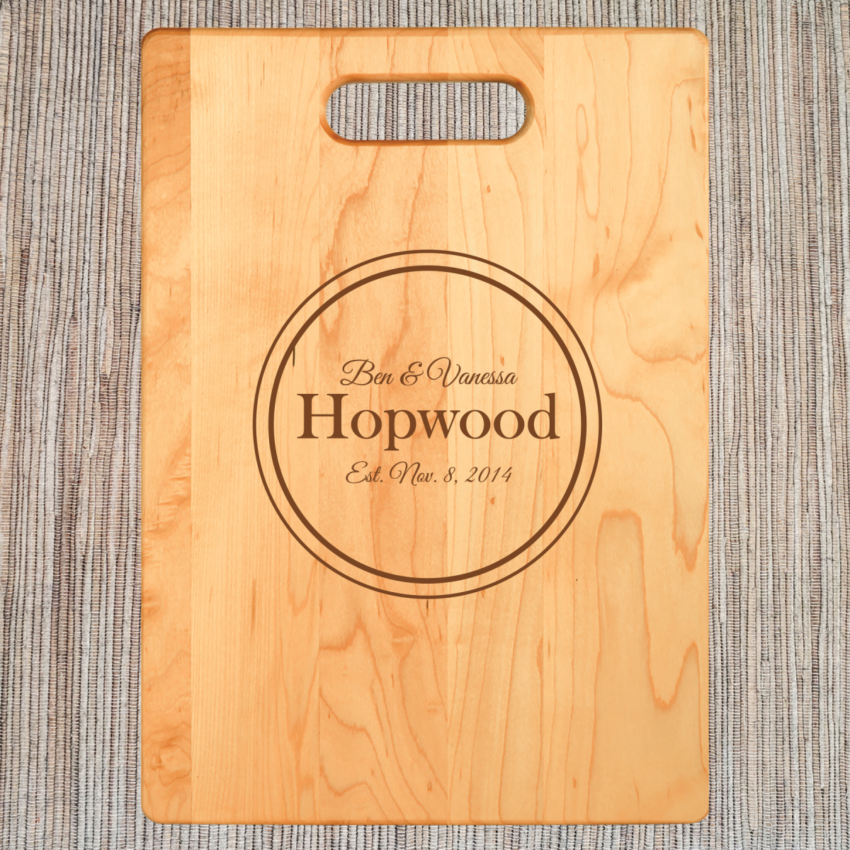 Personalized Maple Cutting Boards with Handles - Image 8