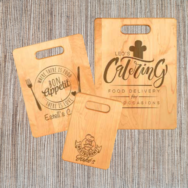 Personalized Maple Cutting Boards with Handles