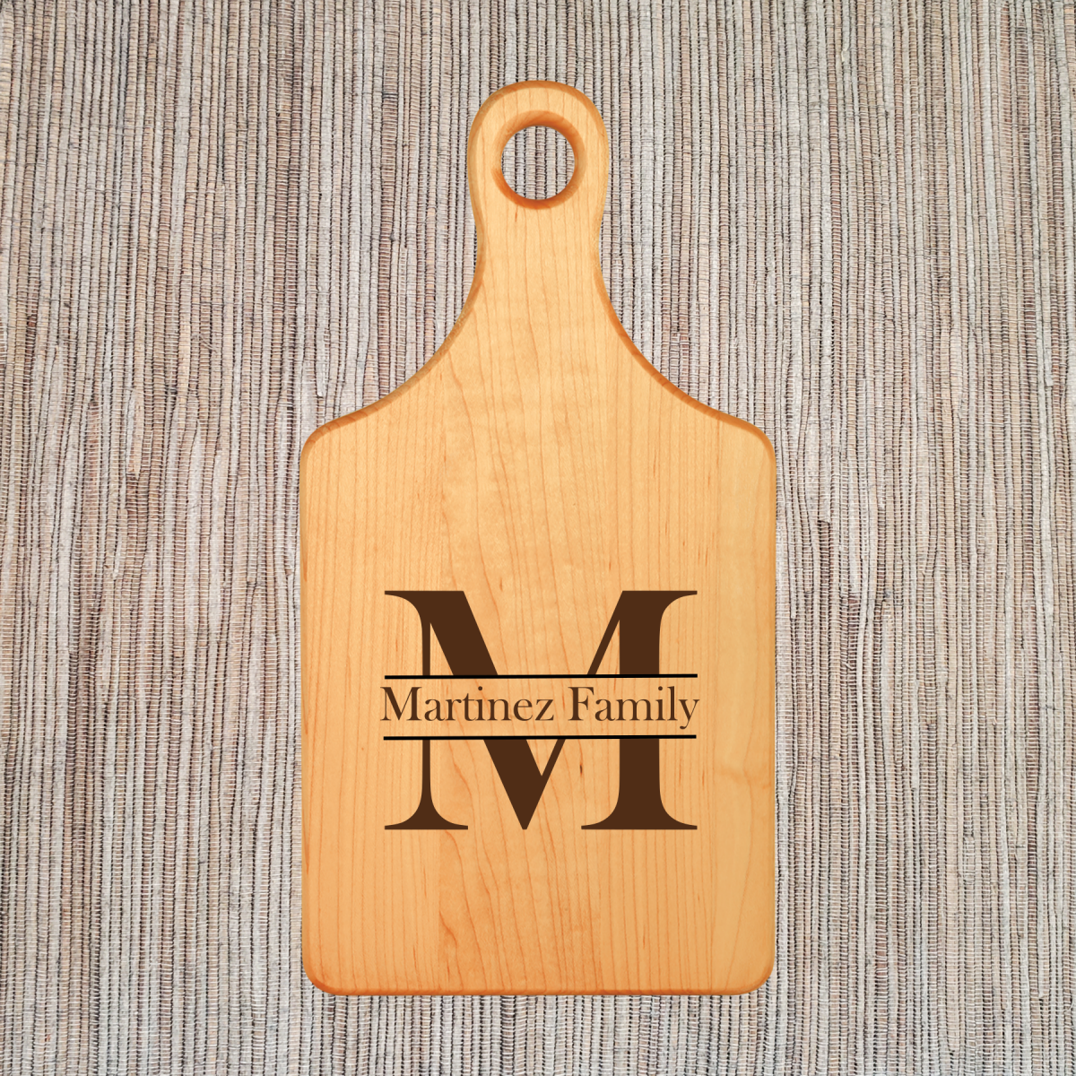 Personalized Paddle Style Cutting Boards with Handles - Image 21