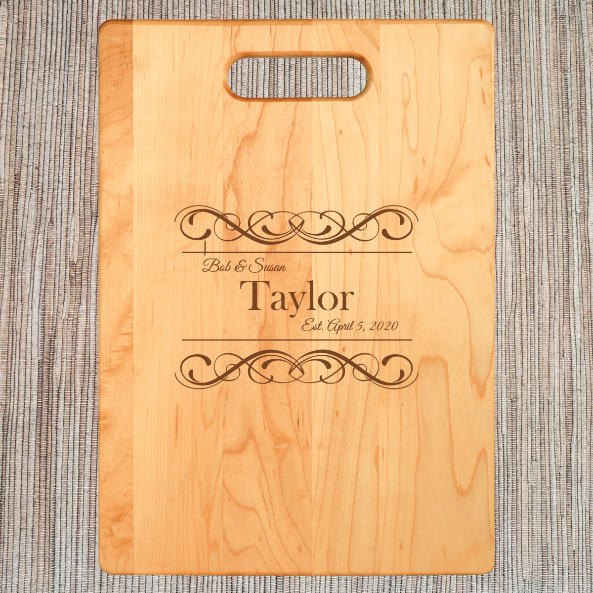 Personalized Maple Cutting Boards with Handles - Image 7