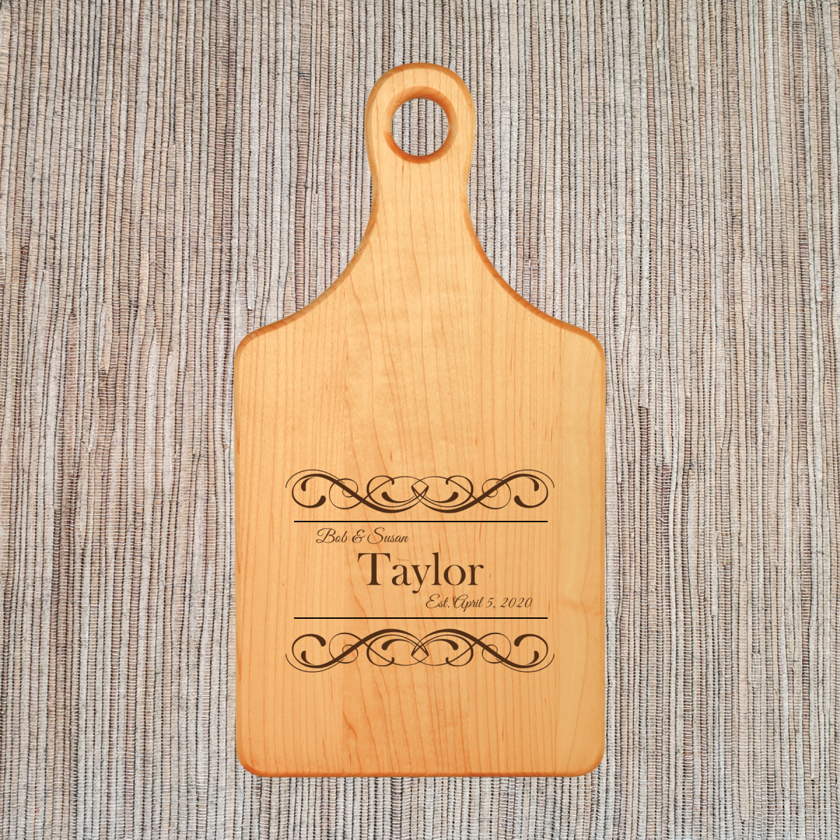 Personalized Paddle Style Cutting Boards with Handles - Image 24