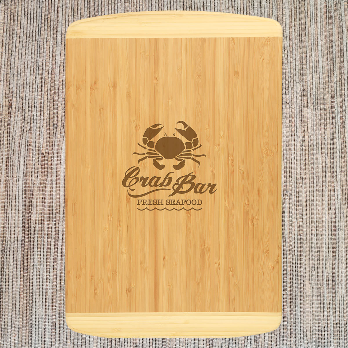 Personalized Two Tone Bamboo Cutting Boards