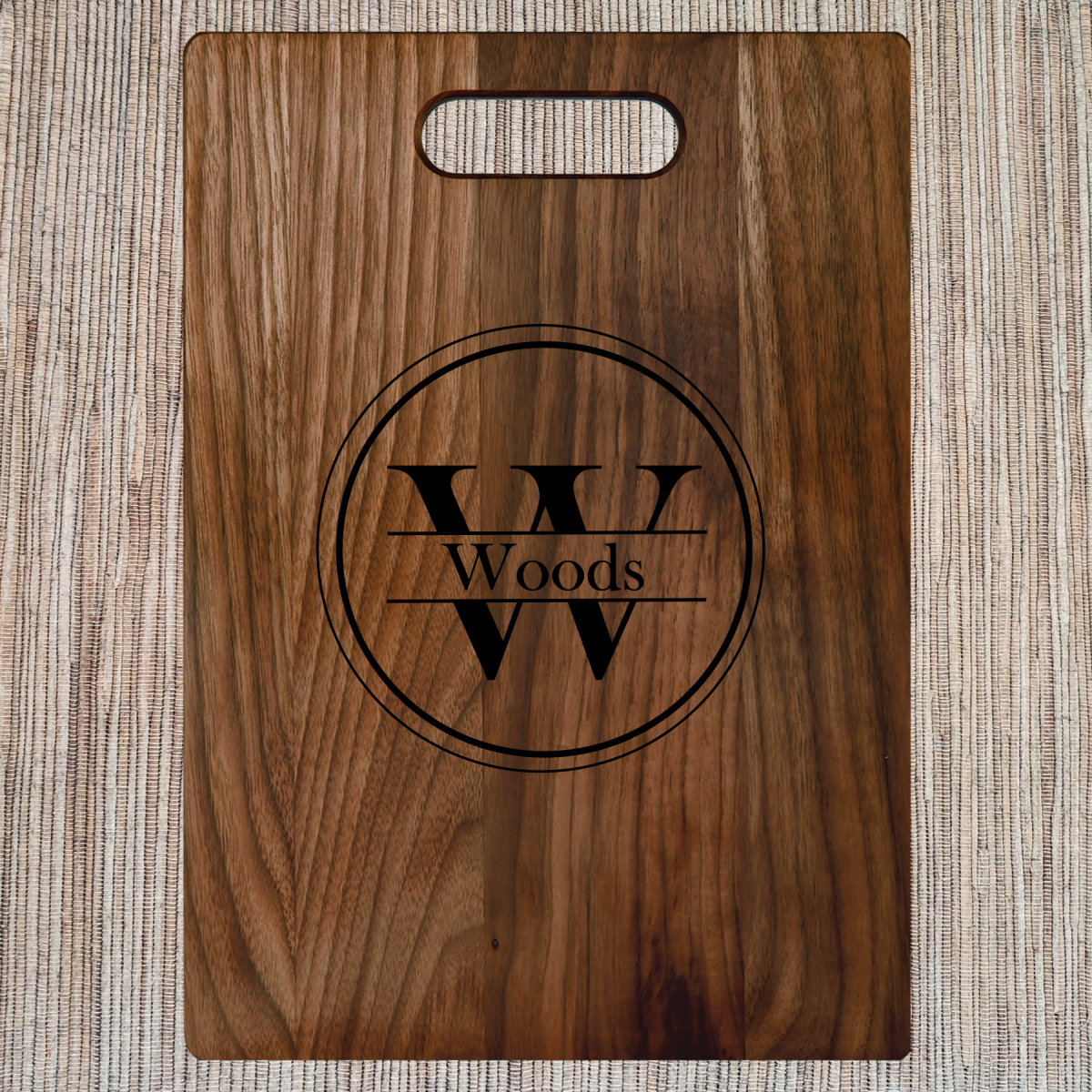 Personalized Walnut Cutting Boards with Handles - Image 3