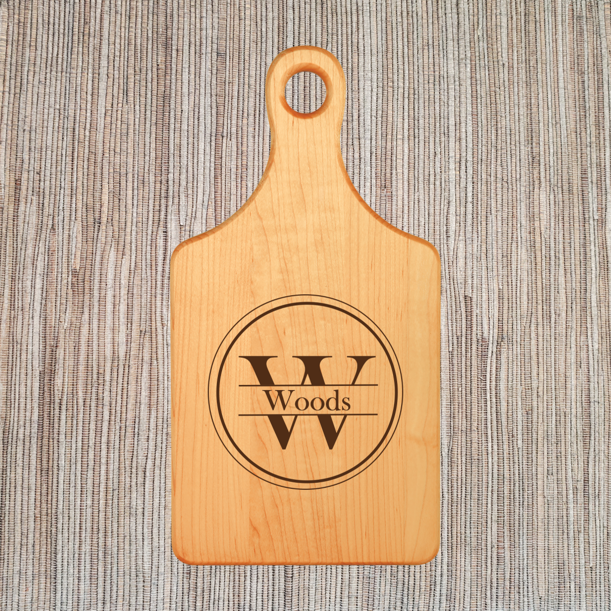 Personalized Paddle Style Cutting Boards with Handles - Image 27