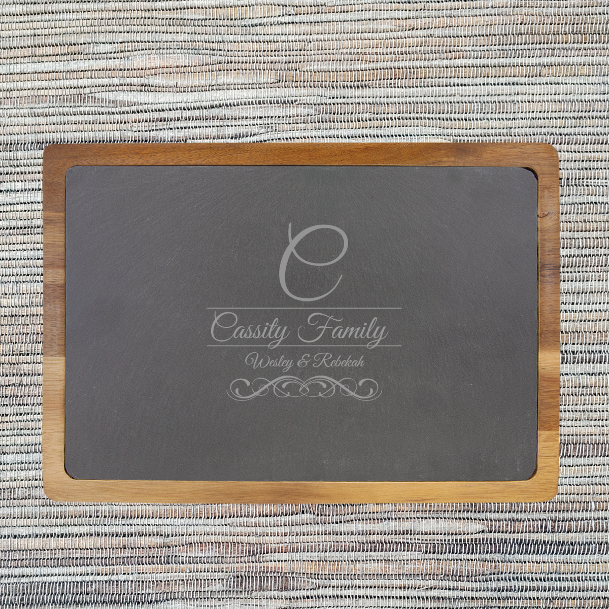 Acacia Wood & Slate Cutting/Serving Board (077SLT) - Image 7