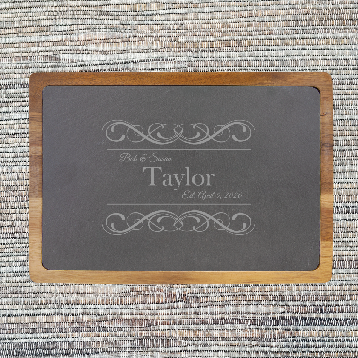 Acacia Wood & Slate Cutting/Serving Board (077SLT) - Image 3